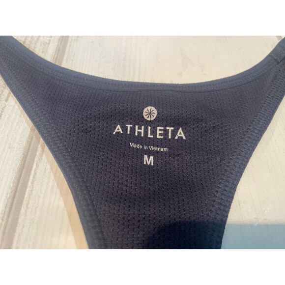 Medium Athleta Navy padded Sports Bra RN 54023 polyester spandex - Picture 2 of 11